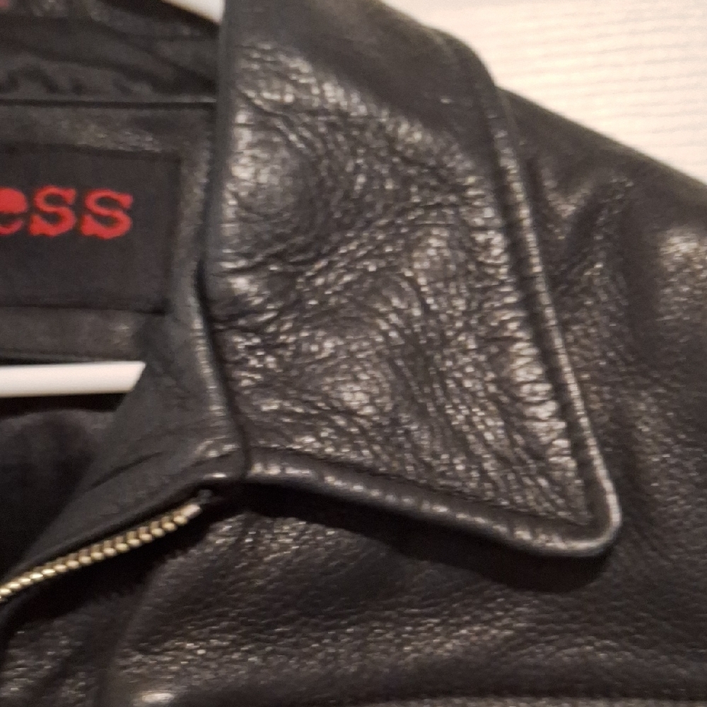 Guess Men's Black Leather Bomber Jacket - Picture 4 of 10